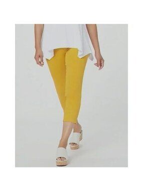 Women with Control Pant Size 3X Regular Prime Stretch Denim Crop Golden Rays NEW
